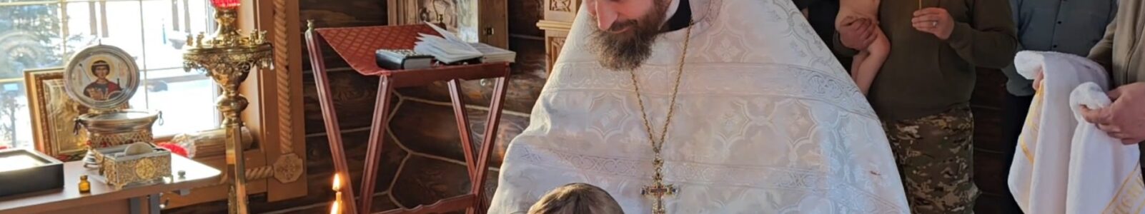 Два мальчика из Архангельска приняли Крещение в Георгиевском храме на о.Фомино