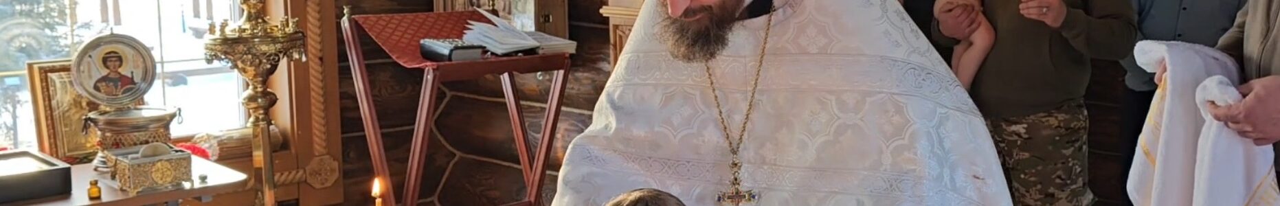 Два мальчика из Архангельска приняли Крещение в Георгиевском храме на о.Фомино